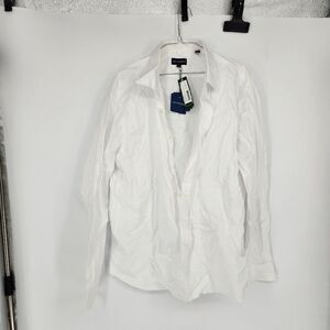 Jack Maverick Men's XL White Manhattan Poplin Long Sleeve Shirt NWT